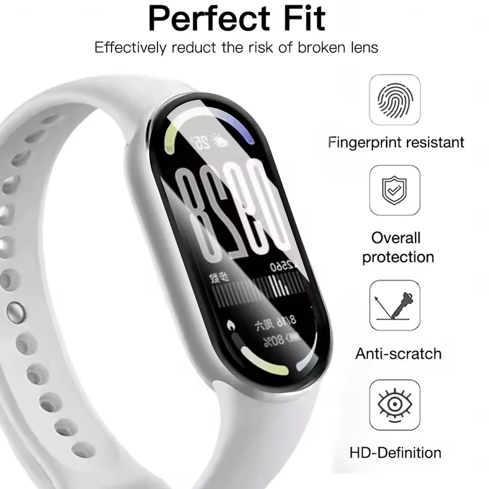 3D Curved Full Coverage Screen Protector Film for Xiaomi Mi Band 10 - Pack of 2