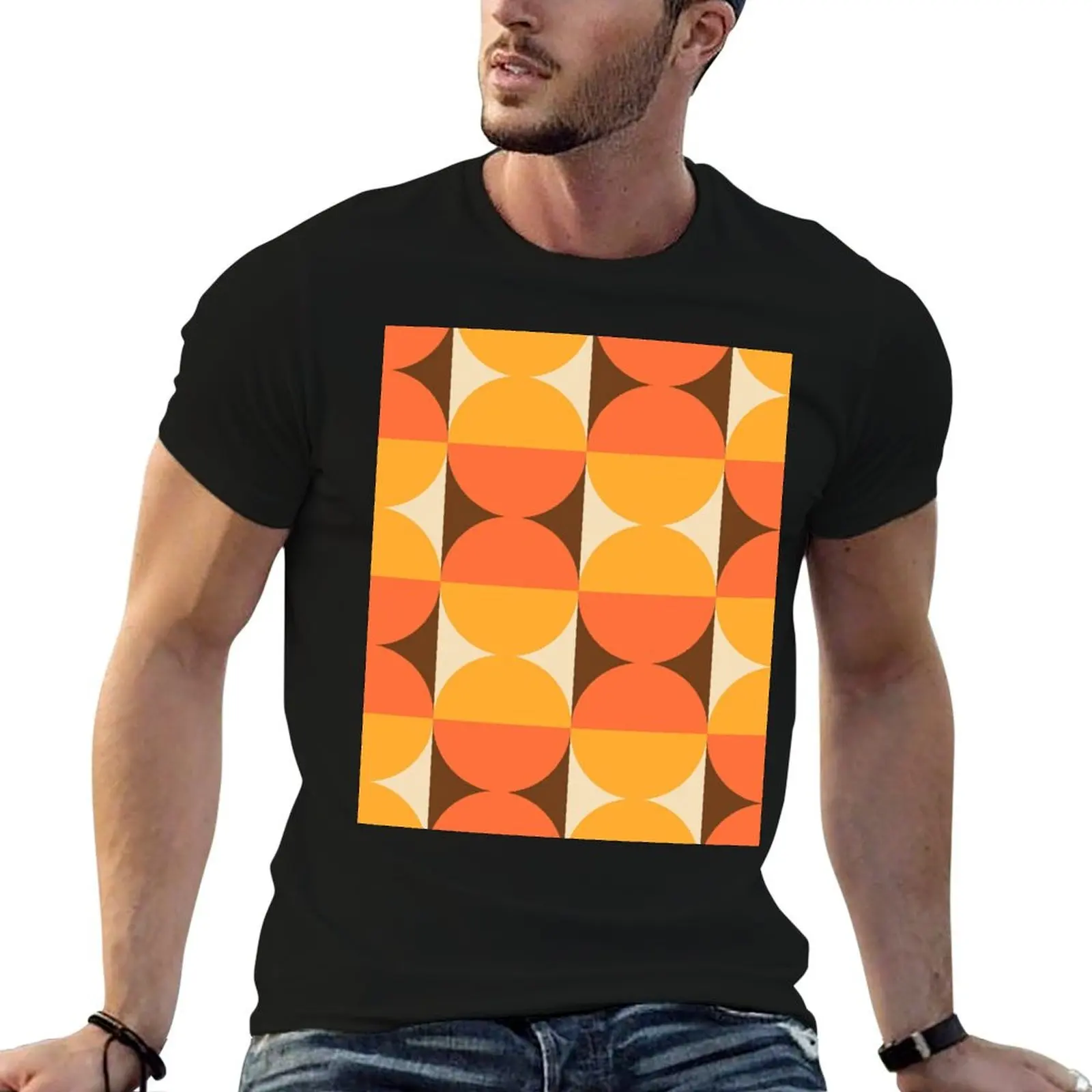 

Mid Century Modern Geometric Abstract Pattern 727 T-Shirt Blouse funny meme t-shirts vintage graphic tee luxury clothes men