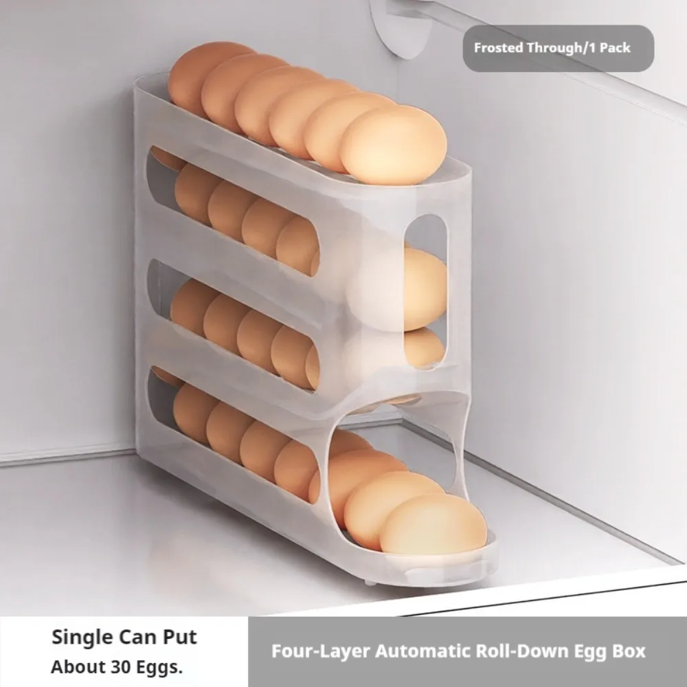 

Новый автоматический валик для яиц большой емкости, 4-слойная кухонная выделенная стойка для яичных роликов, бытовой компактный диспенсер для яиц