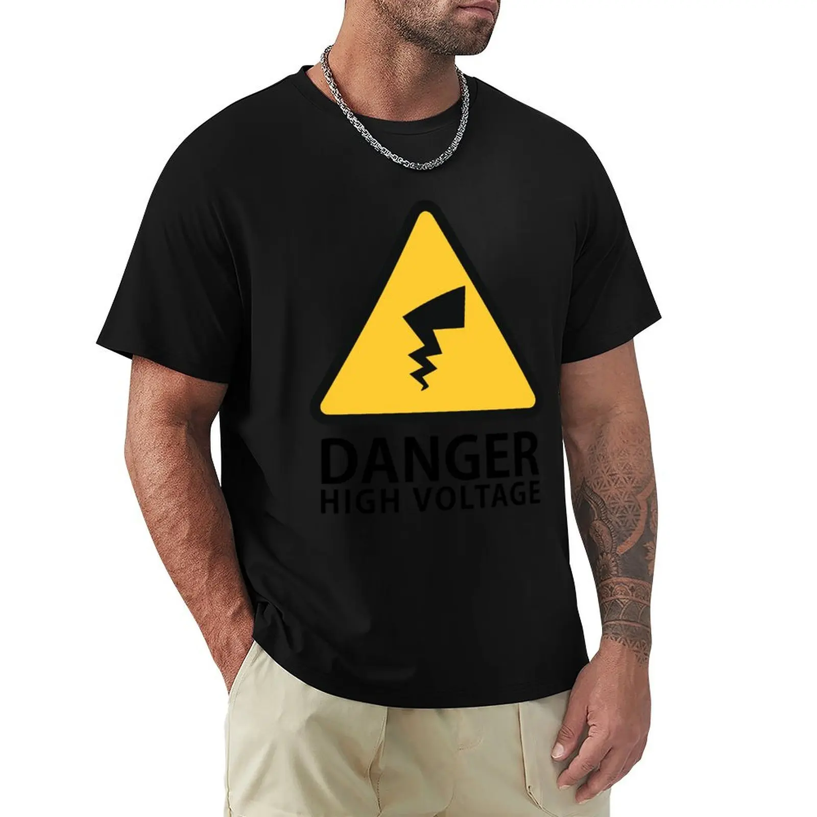 Electric High Voltage T-Shirt Fashion Letter Print T-Shirt