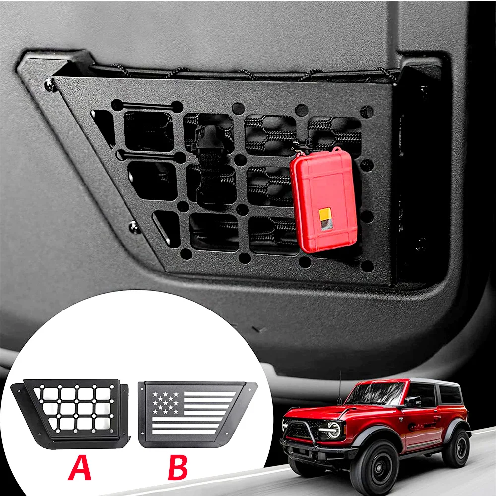 

Rear Door Storage Pockets Molle 2nd Row Door Panels Bronco Accessories For Ford Bronco 6th Gen. 4-Door 2021+ (Rear Door)