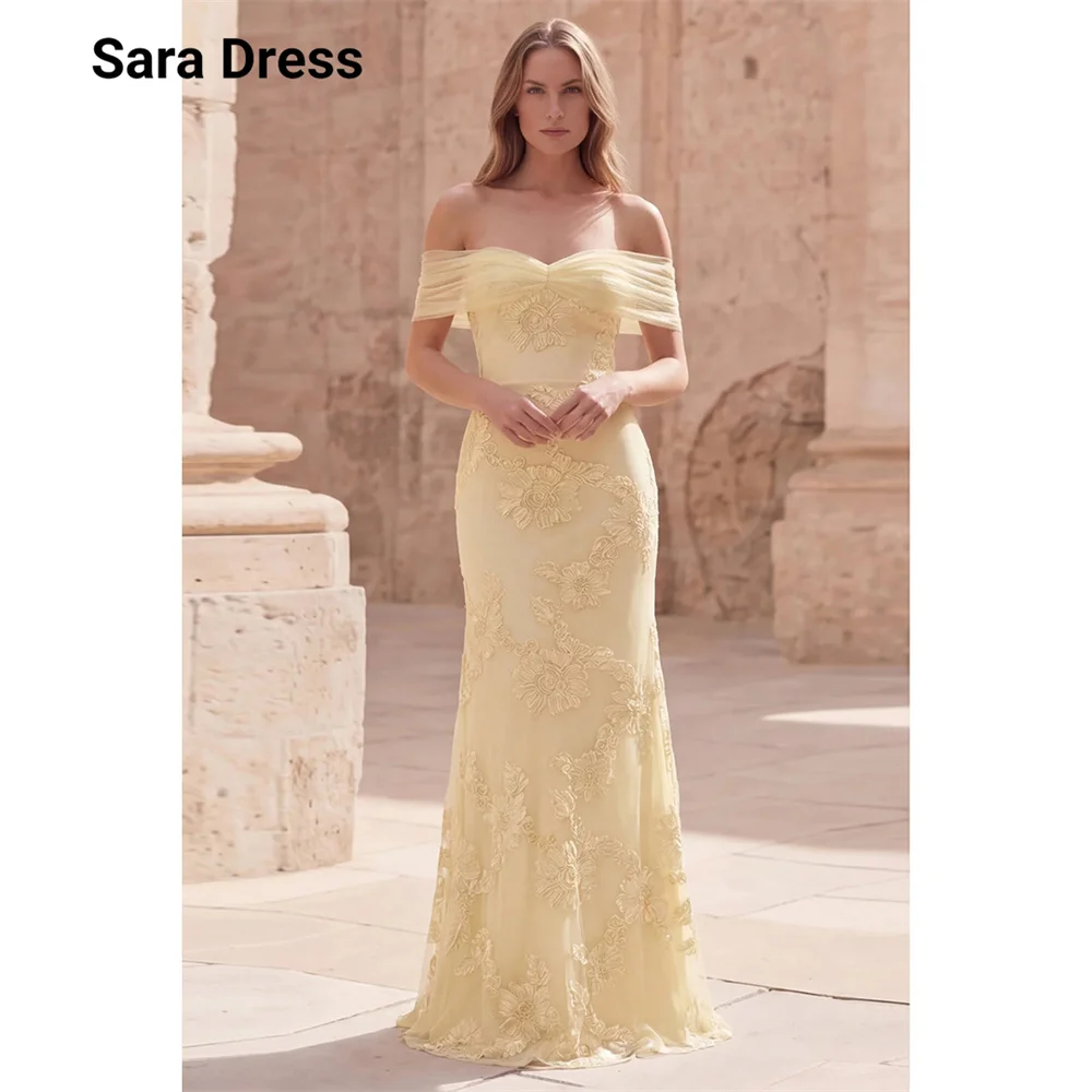 

Sara Custom Fishtail Strapless Flower Floor Length Evening Dresses Woman Elegant Dress Luxury Wedding Guest Prom Dresses 2026