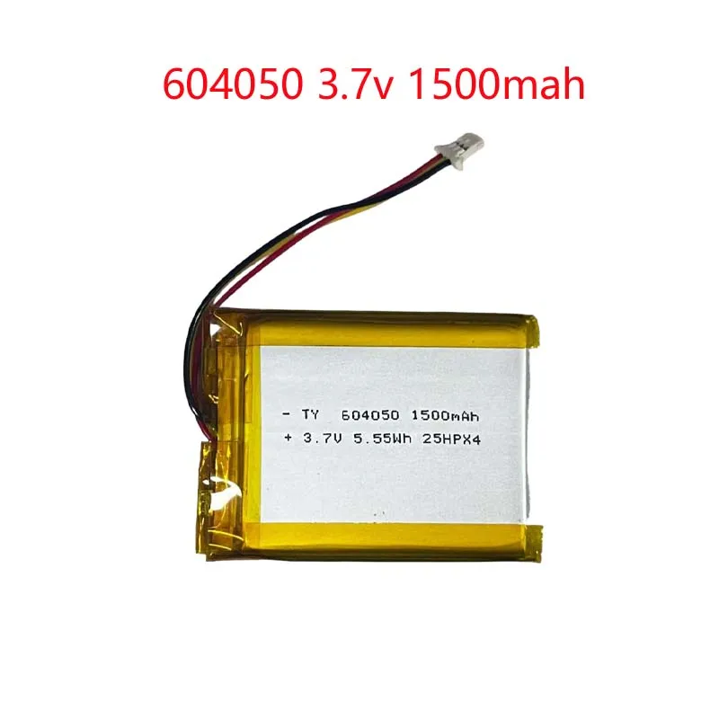 

3.7V 1500mAh Lithium Polymer Rechargeable Battery with 3-hole Plug for Air Purifier Batteries Power Bank Tablet Cell Tool 604050