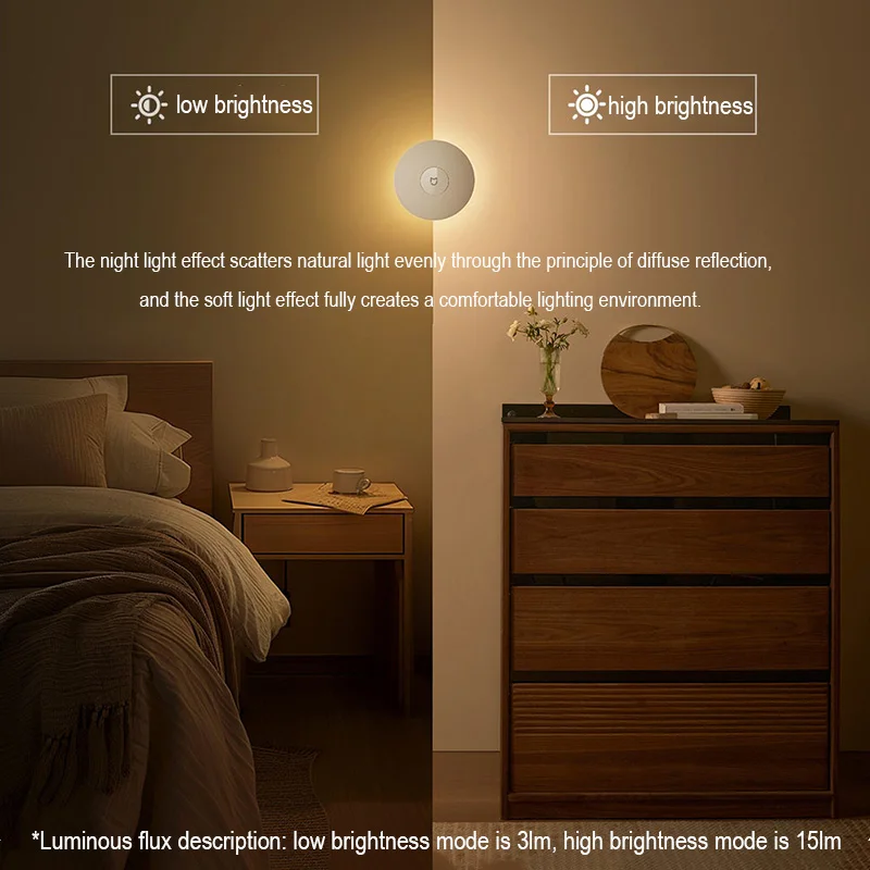 New Xiaomi Mijia Night Light 3 Long Battery Life Automatic Induction Adjustable Smart Type-C Charging Soft Light Mini Lamp Home