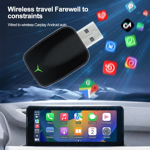 Imagen 2 del producto Caja inalámbrica 2 en 1 Carplay AI Android Auto Plug And Play 5G WIFI aplicable a convertir Carplay con cable Original para coche inalámbrico