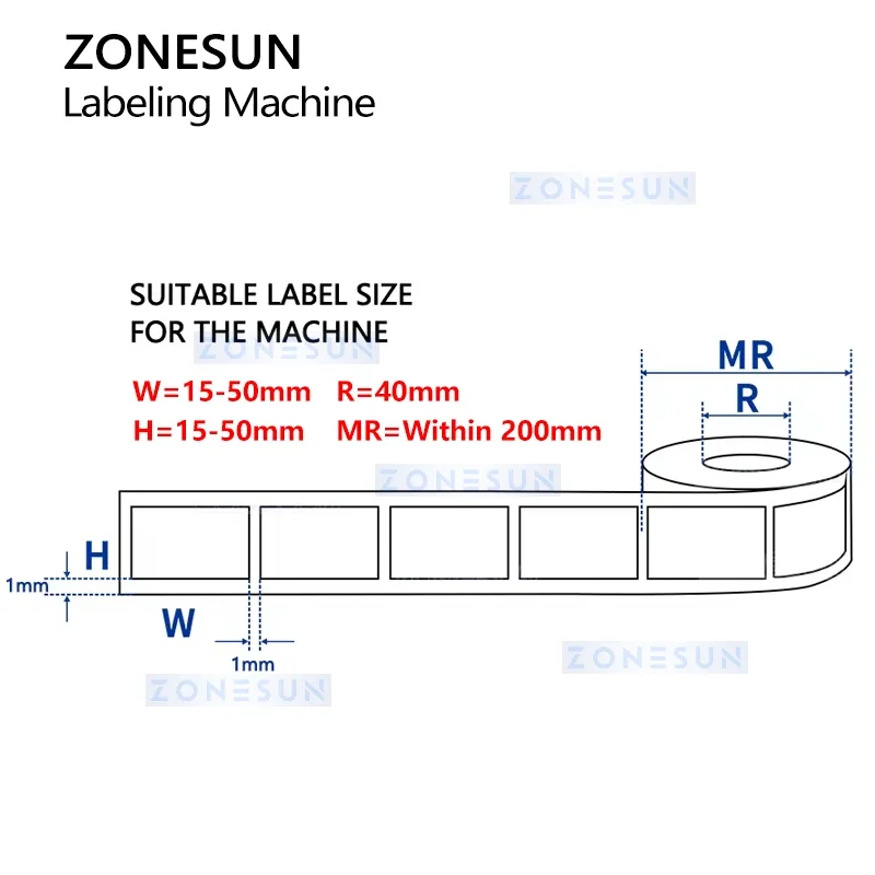 

Zonesun ZS-TB90B Label Applicator Right Angle Labeling Machine Tamper Evident Label Seal