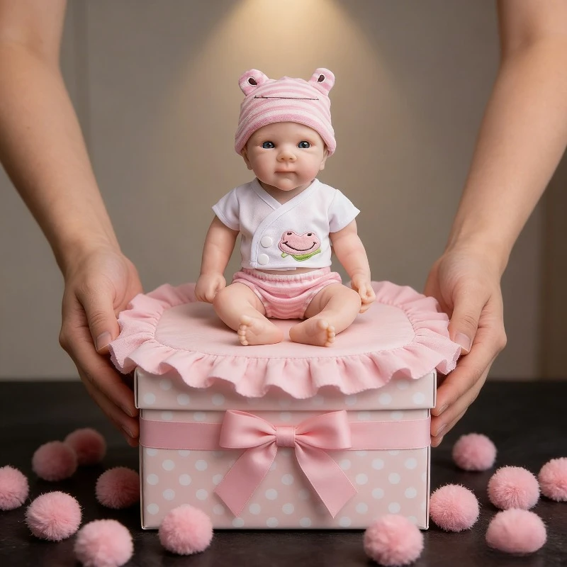 30cm Mini Handpop Bettie Volledig Siliconen Lichaam Reborn Meisjespop Mond Kan Openen