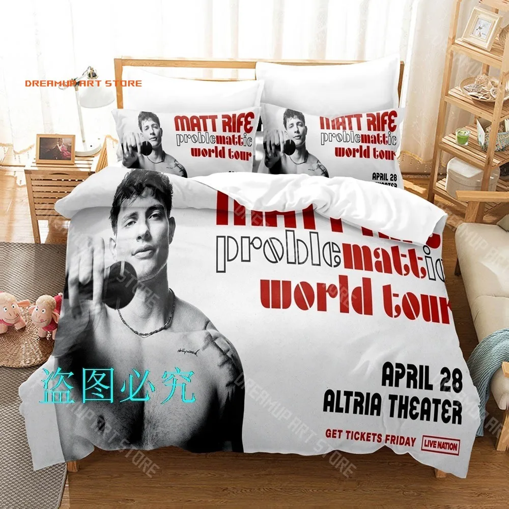 2026 3D Print Matt Rife Bedding Set Single Twin Full Queen King Size Bed Set Aldult Kid Bedroom Duvetcover Sets Bed Sheet