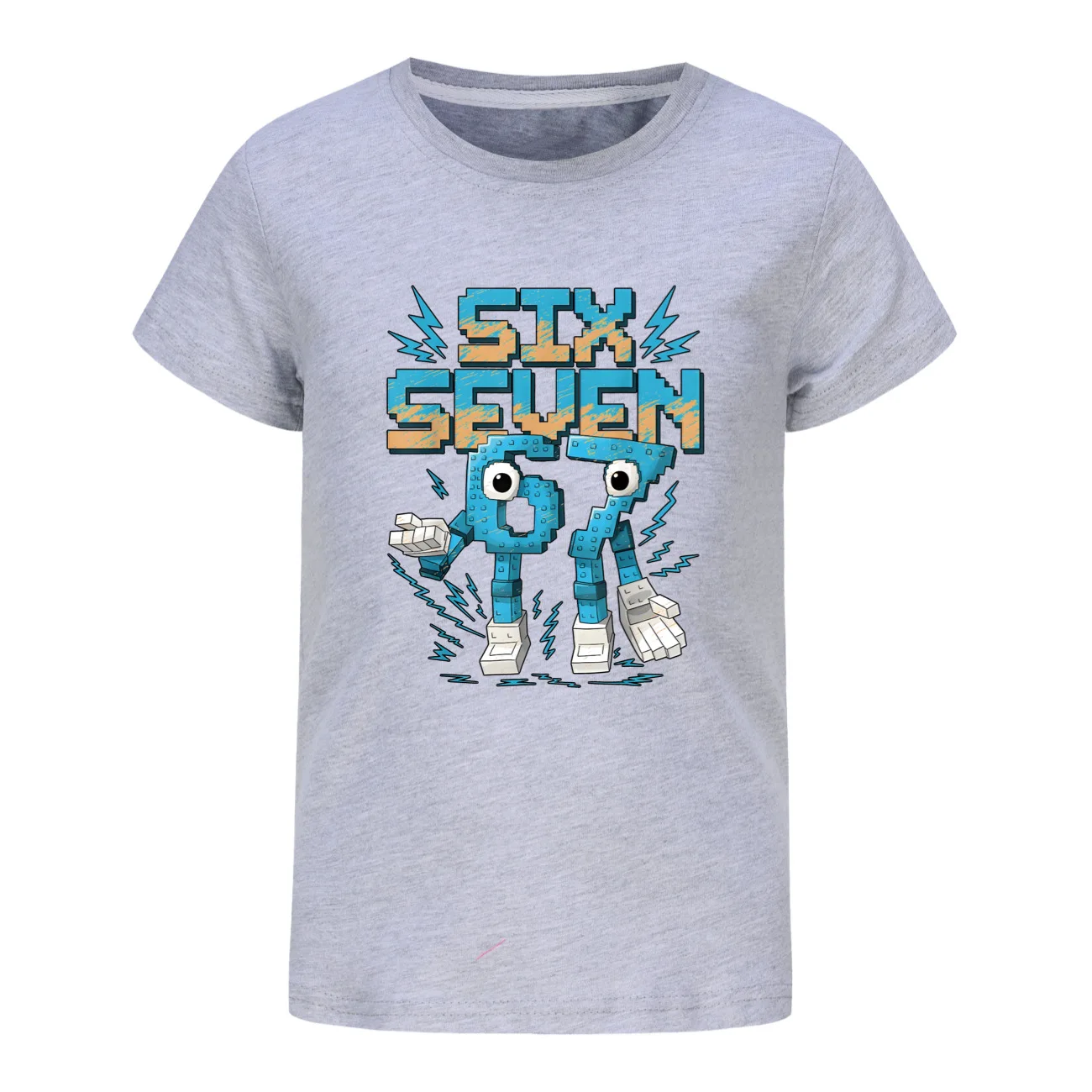 جديد ستة سبعة مضحك Brainrot ميمي الاطفال ملابس الصيف الفتيان الفتيات تي شيرت القطن موضة تي شيرتات قصيرة الاكمام س الرقبة قصيرة الأكمام #3