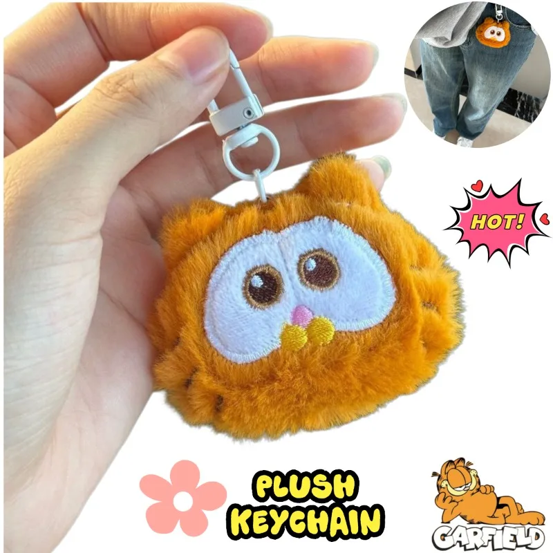 

Garfield plush keychain as a sweet gift for friends and couples. Soft and lightweight, suitable for daily backpack accessories.