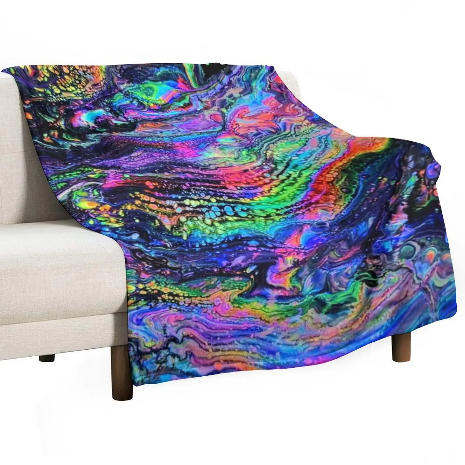 

Galactic Drip Throw Blanket Furrys Nap Plush Blankets