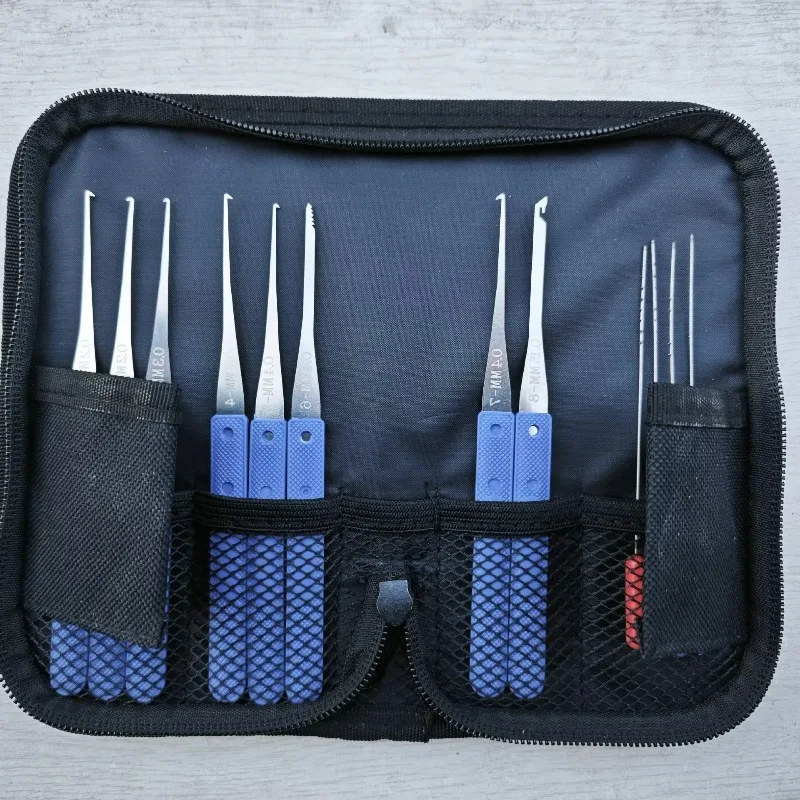 Broken Key Extractor Remove Tool With 14PCS Transparent Practice Locks Locksmith Tool
