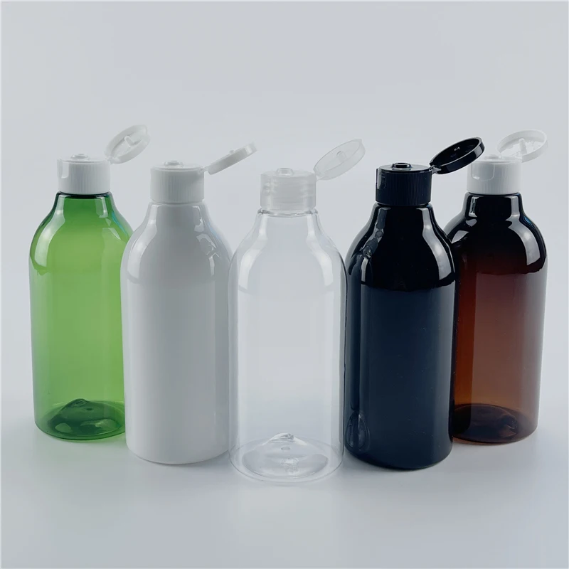 300ML X 20 Empty Plastic Bottle With Flip Top Cap PET Lotion Bottle Travel Size Container For Shampoo Liquid Soap Cosmetics Oil