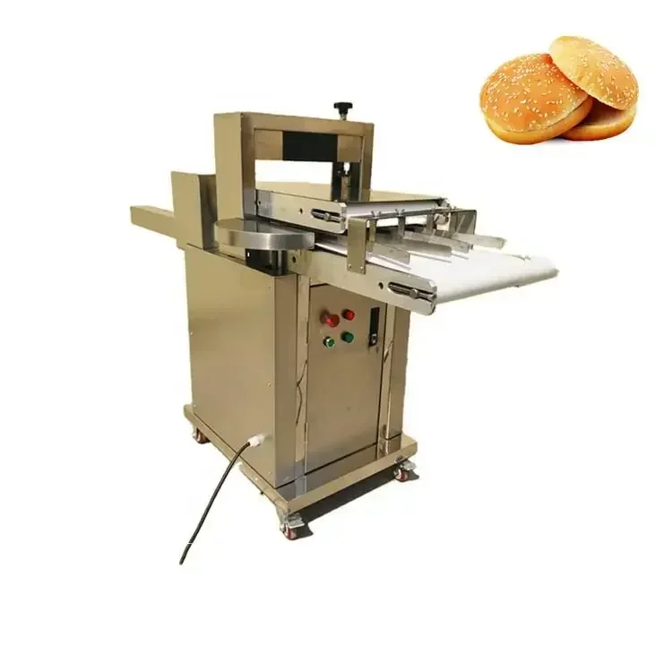 Bakery Equipment Hamburger Bun Slicer/ Burger Bread Cutting Machine Electric Bun Bread Slicers Bakery Equipment Hamburger Slicer