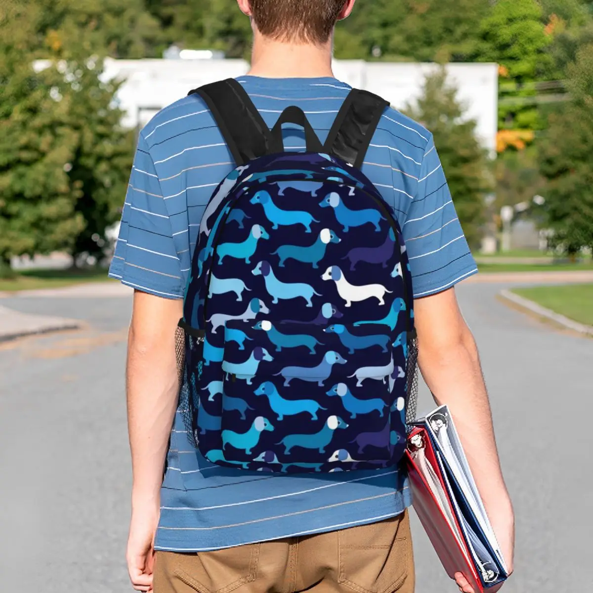 Badger Sausage Puppy Laptop Backpack Men Women Basic Bookbag for School College Student Dachshund Dog Bags