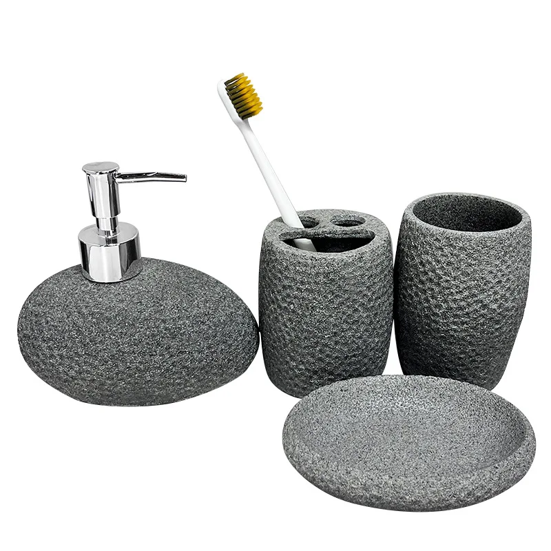 European style bathroom four piece set resin sand washing kit bathroom supplies household bathroom lotion bottle set