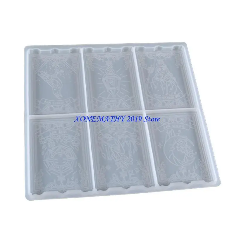 

F42F 6 Sheets/24 Sheets Taluo Card Resin Molds for Pendant Keychain Resin Jewelry