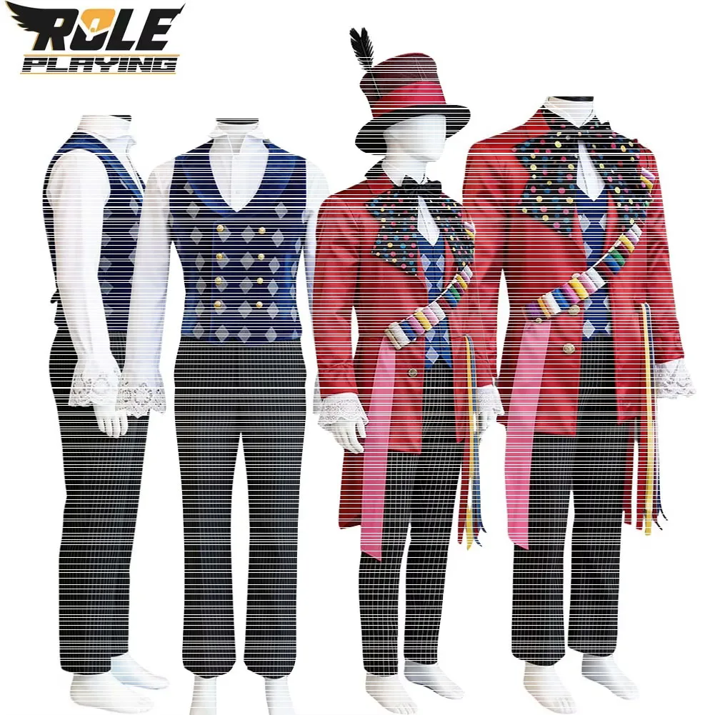 Disfraz de Sombrerero Loco de Alicia en el País de las Maravillas, Chaqueta, Camisa, Chaleco, Pantalones, Ropa para Hombre, Traje para Halloween, Carnaval y Fiestas