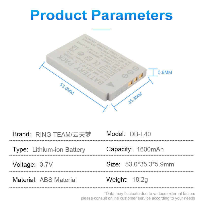 2 uds 3,7 V 1600mAh DB-L40 DBL40 DB-L40A batería de cámara para Sanyo VPC-HD700 VPC-HD800 HD1 HD2 DMX-HD700 HD1A DMX-HD1, DMXHD1