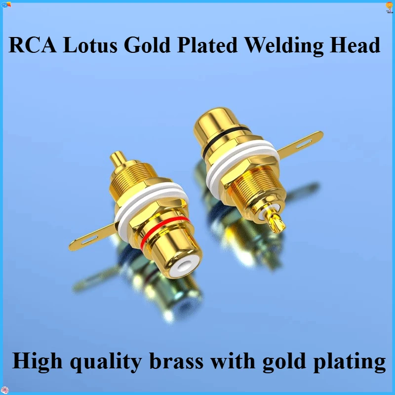 

2/4PCS RCA Female Socket Lotus Connector Chassis Panel Mount Adapter Audio Terminal Plug 3.5mm AV Plug Gold Plated rca connector