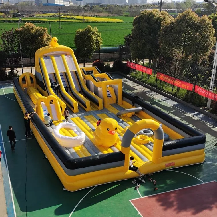 New inflatable castle outdoor square playground inflatable castle indoor stall parent-child toy trampoline children