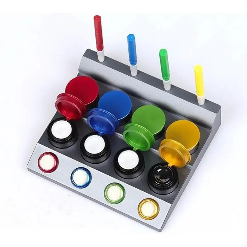 4 Dish Ceramic Watch Oiler Dish Set With Precise Applicator Pen For Watch Repair