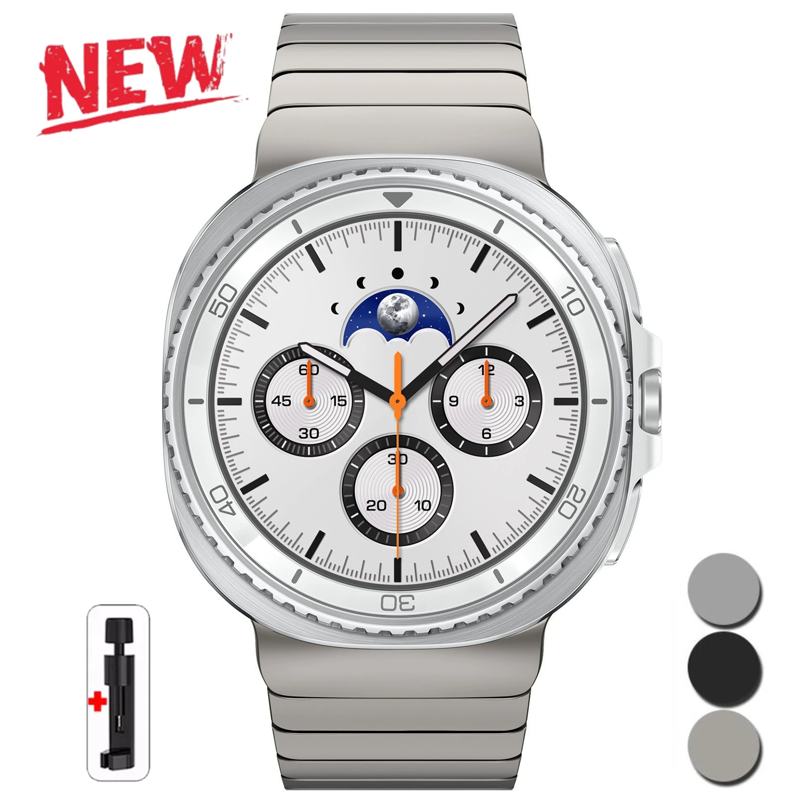 

Титановый ремешок без зазоров для Samsung Galaxy Watch 8 Classic, 46 мм, роскошный деловой ремешок для Galaxy Watch 8, 44 мм, 40 мм, браслет