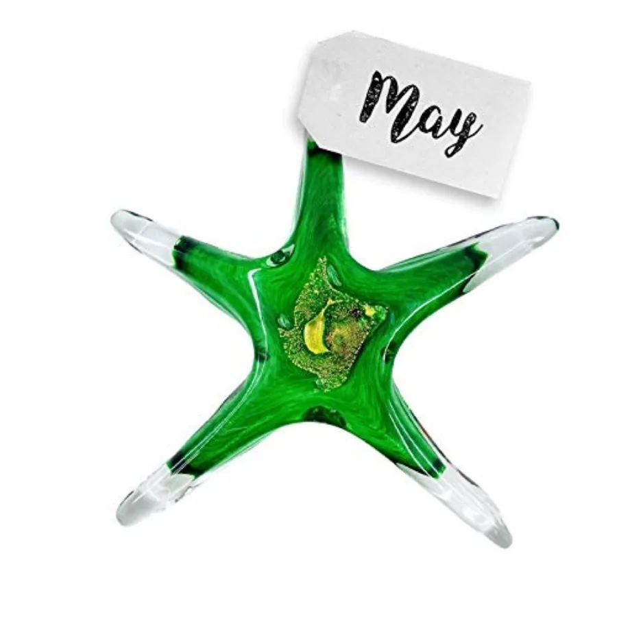 

Starfish Wall Decor Handmade Glass Starfish for Windows Sea Shell Wall Decoration for Coastal Homes