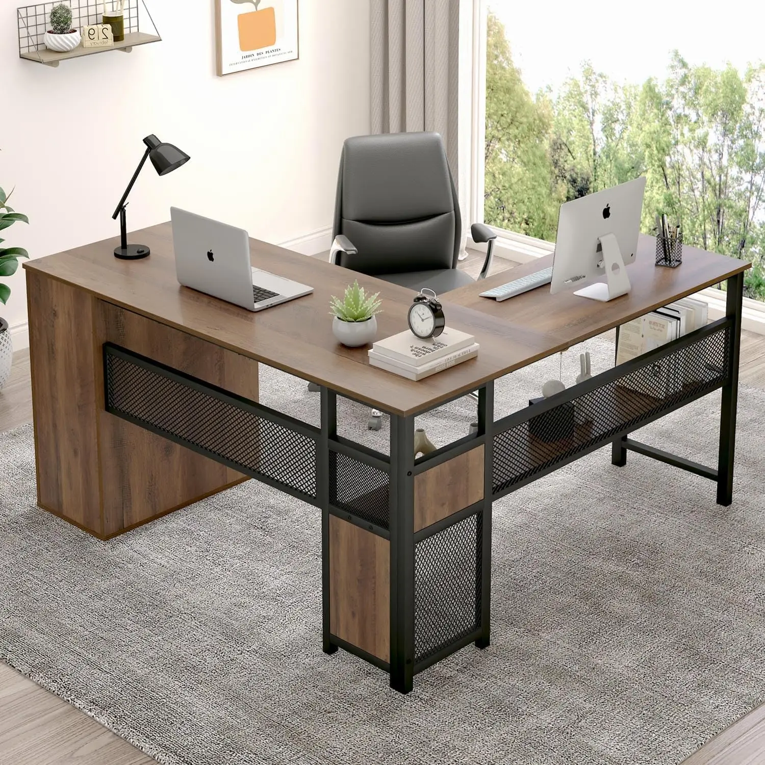 L Shaped Desk, 59 I…