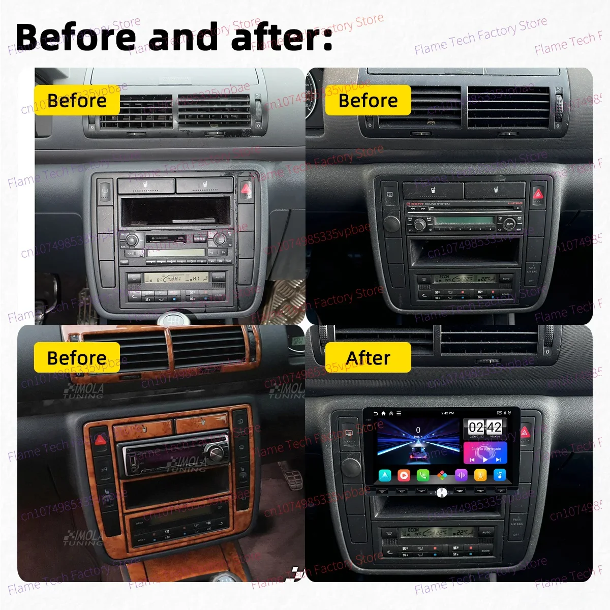 For Seat Alhambra I 2001-2010 Android 1Din Car Stereo 9