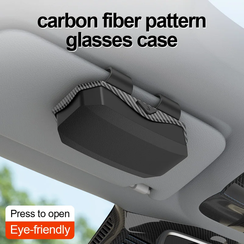 Universal car press type contrasting glasses case, sun visor, pressure resistant and scratch resistant sunglasses, sunglasses ho