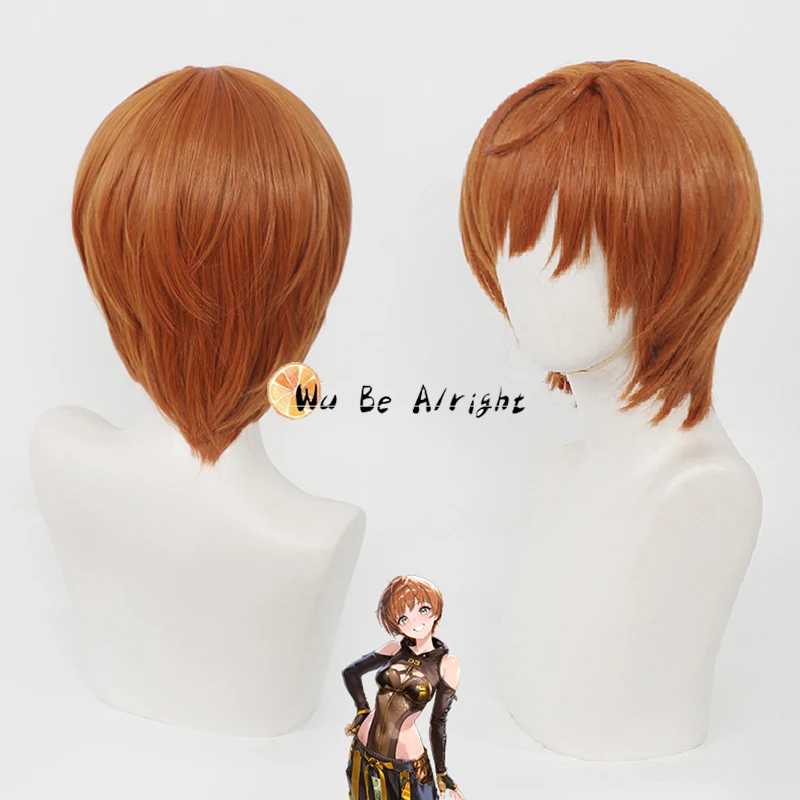 Game Anime New Hope Lily Cosplay Wig Orange Short Heat Resistant Synthetic Hair Halloween Carnival Party Props For Women Men