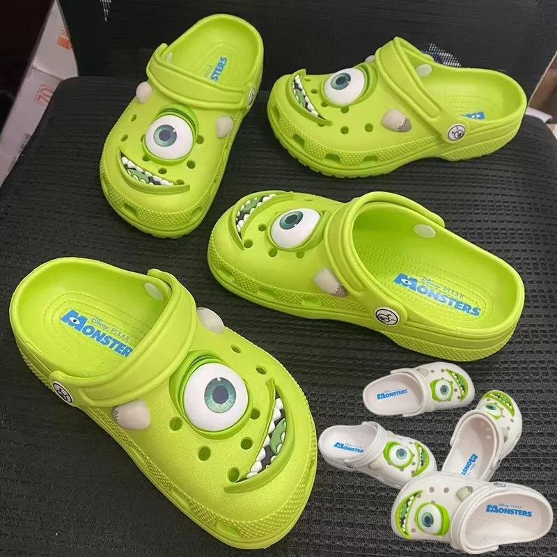 

Обувь с изображением инопланетянина, пляжная обувь с героями мультфильмов, тапочки, сандалии, нескользящие дышащие износостойкие тапочки без логотипа для взрослых и детей