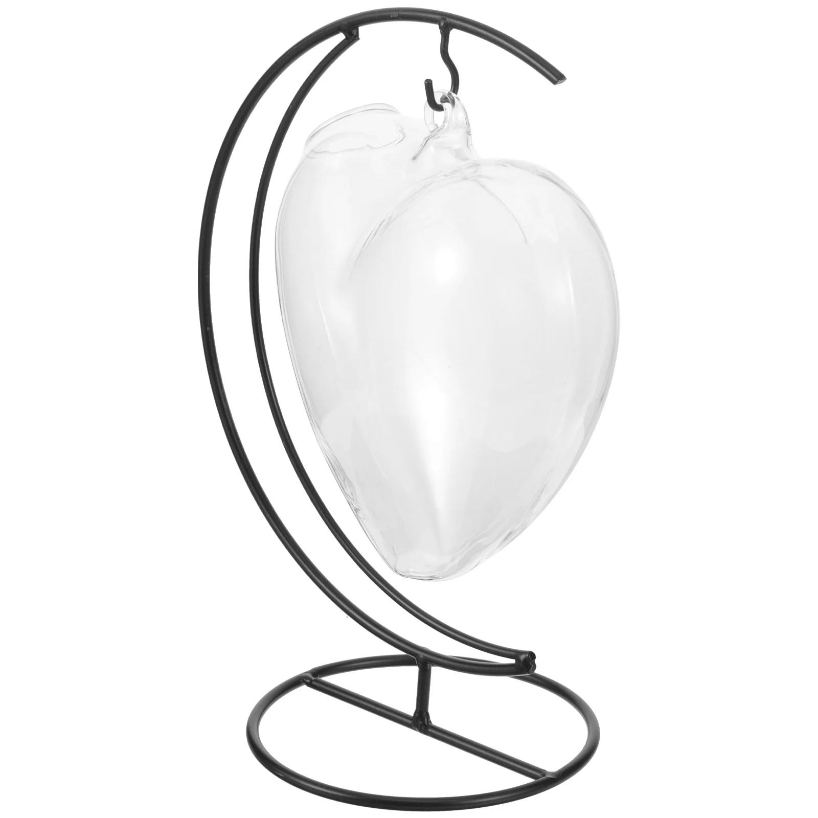 مجموعة واحدة من زجاجات المشروبات الزجاجية المعلقة الأنيقة، حامل حديد، تصميم شفاف، تخزين المشروبات متعدد الأغراض، زجاج معلق #2