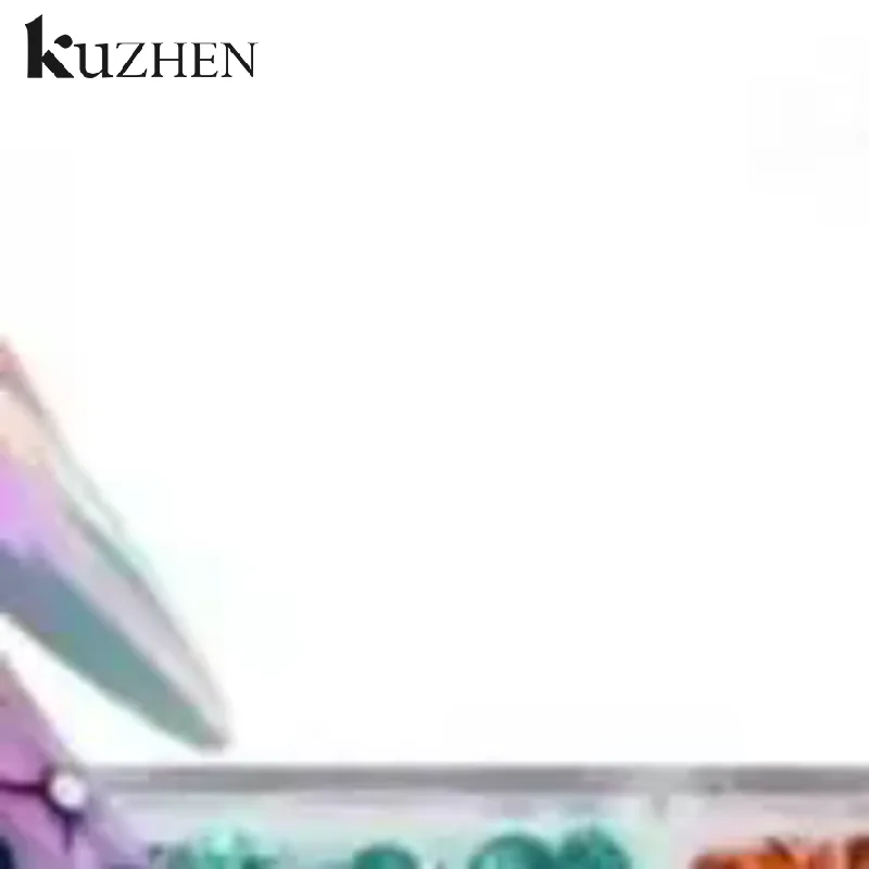 Boîte de 12 grilles pour Nail Art, mélange de perles en strass, cristal AB, bijoux à dos plat, gemmes avec organisateur de rangement pour Nail Art multicolore