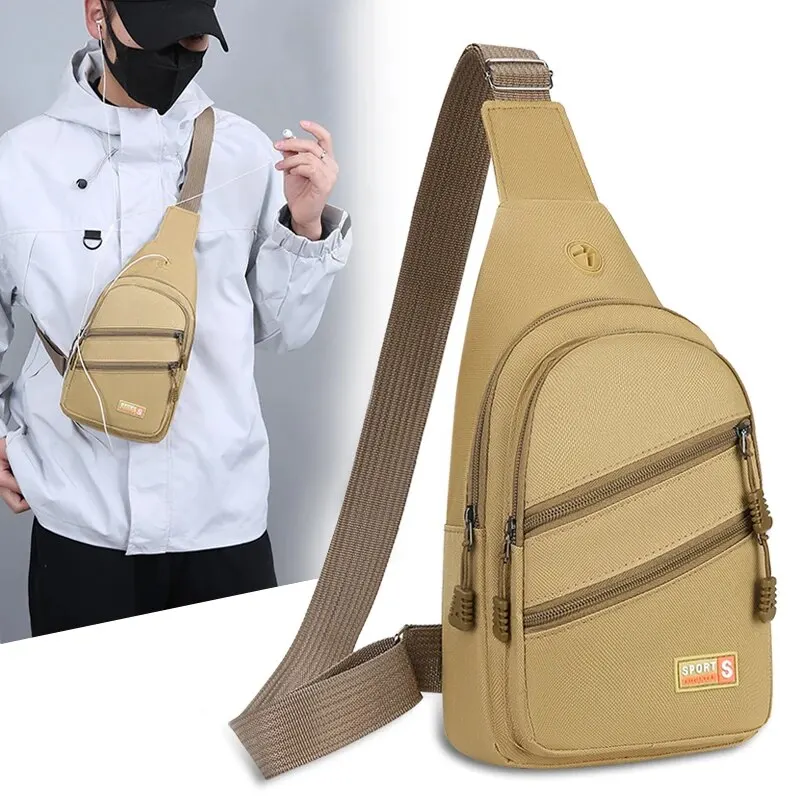 Chest Bag Men\'s One Shoulder Crossbody Bag Large Capacity Outdoor Sports And Leisure Fashion Small Shoulder Bag Large Capacit