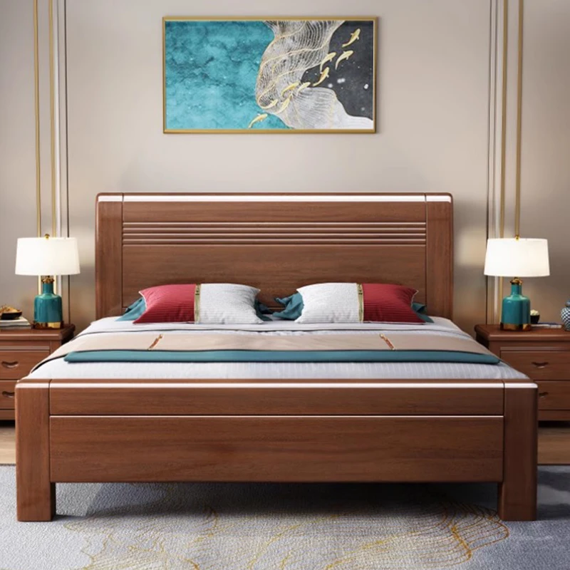 Cama europea de belleza, cama doble de diseño moderno, almacenamiento, cama de madera, Castillo sexual para dormir de princesa, Letto Matrimoniale, muebles de moda
