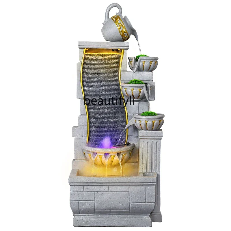 

Декоративный аквариум для гостиной, украшение для проточной воды, ландшафт, тумба для телевизора, вход к полу, Роскошный домашний декор