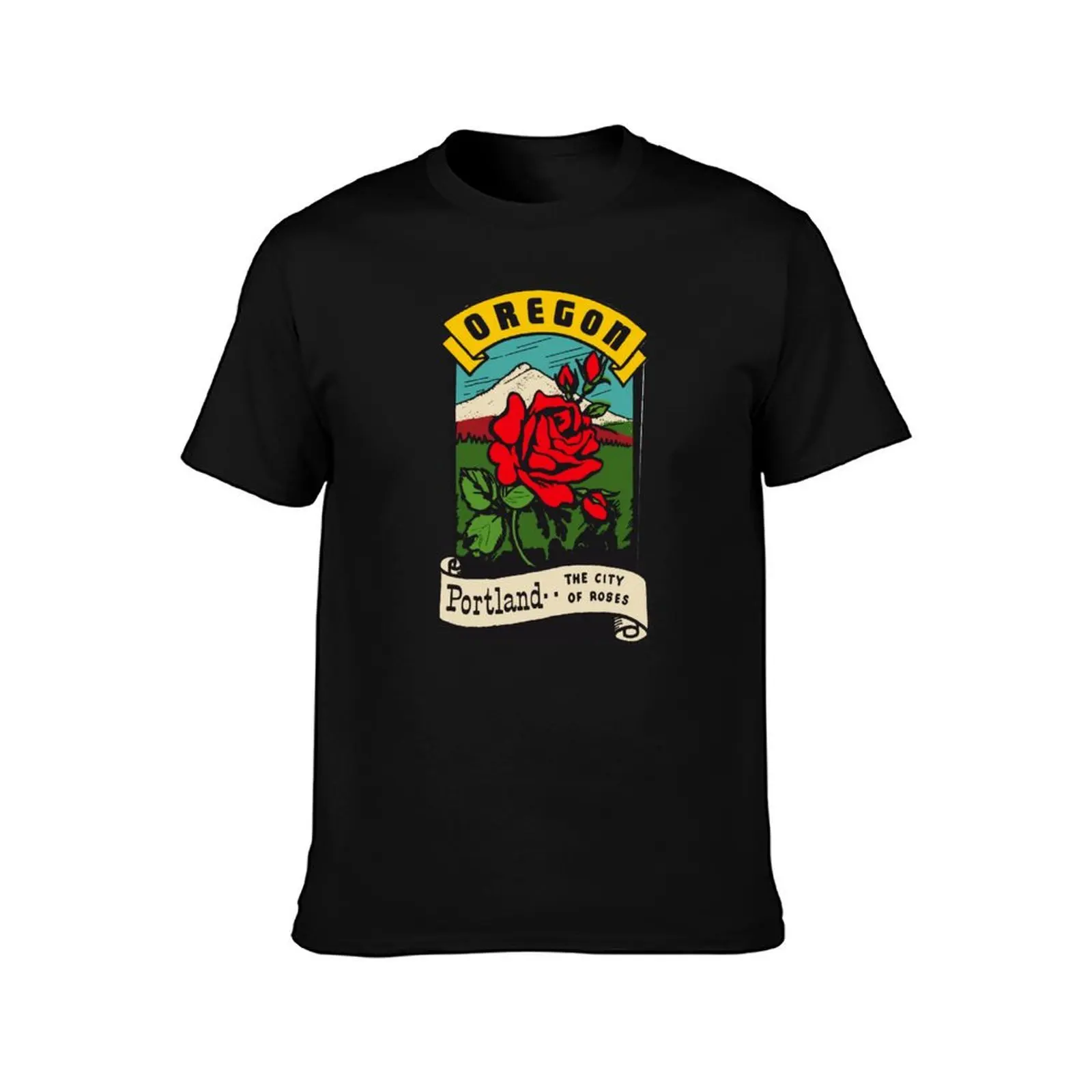 Vintage Portland Decal T-Shirt Summer Casual Cotton Tee Oversized Streetwear Tops Vintage Graphic Print Unisex Men Women