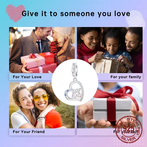 925 Ayar Gümüş Seni Her Zaman Seveceğim Anne Anne ve Kızı Kolye Fit Orijinal Charms Bilezikler Kadınlar DIY Takı Hediye