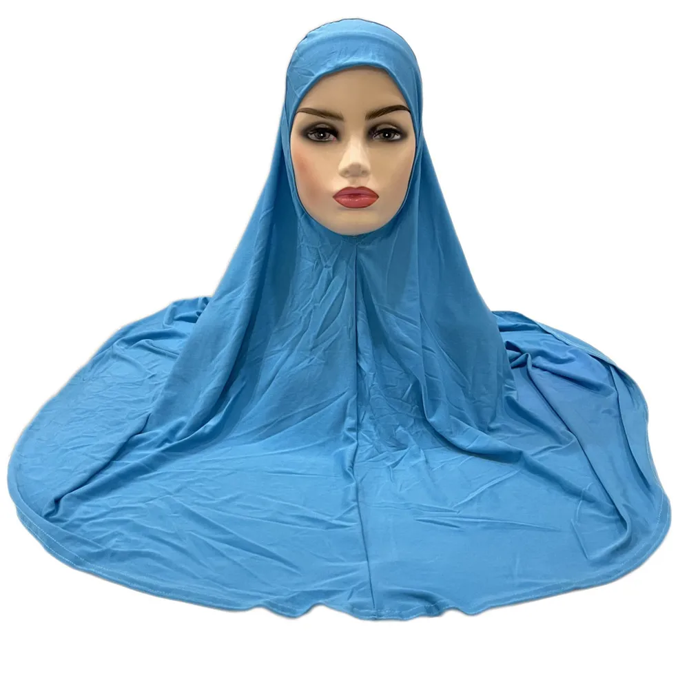 

Large Size 90*80CM Khimar Muslim Women Instant Scarf Pull On Ready Made Hijab Islamic Prayer Hijabs One Piece Amira Niqab Burqa