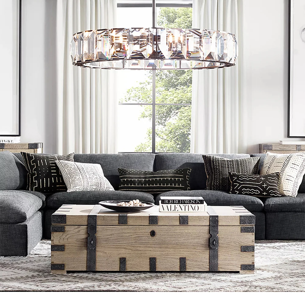 LED E14 American Retro Designer Crystal Lamp Light Pendant