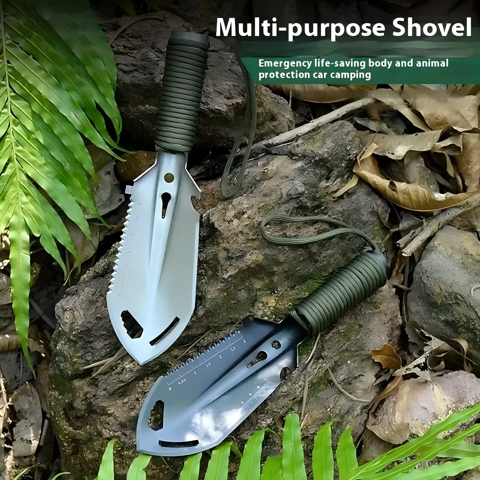 

1pc Multi Functional Tools Camping Shovel Garden Tools Hiking Survival Props Are Durable And Not Easy To Rust For Outdoor Hiking