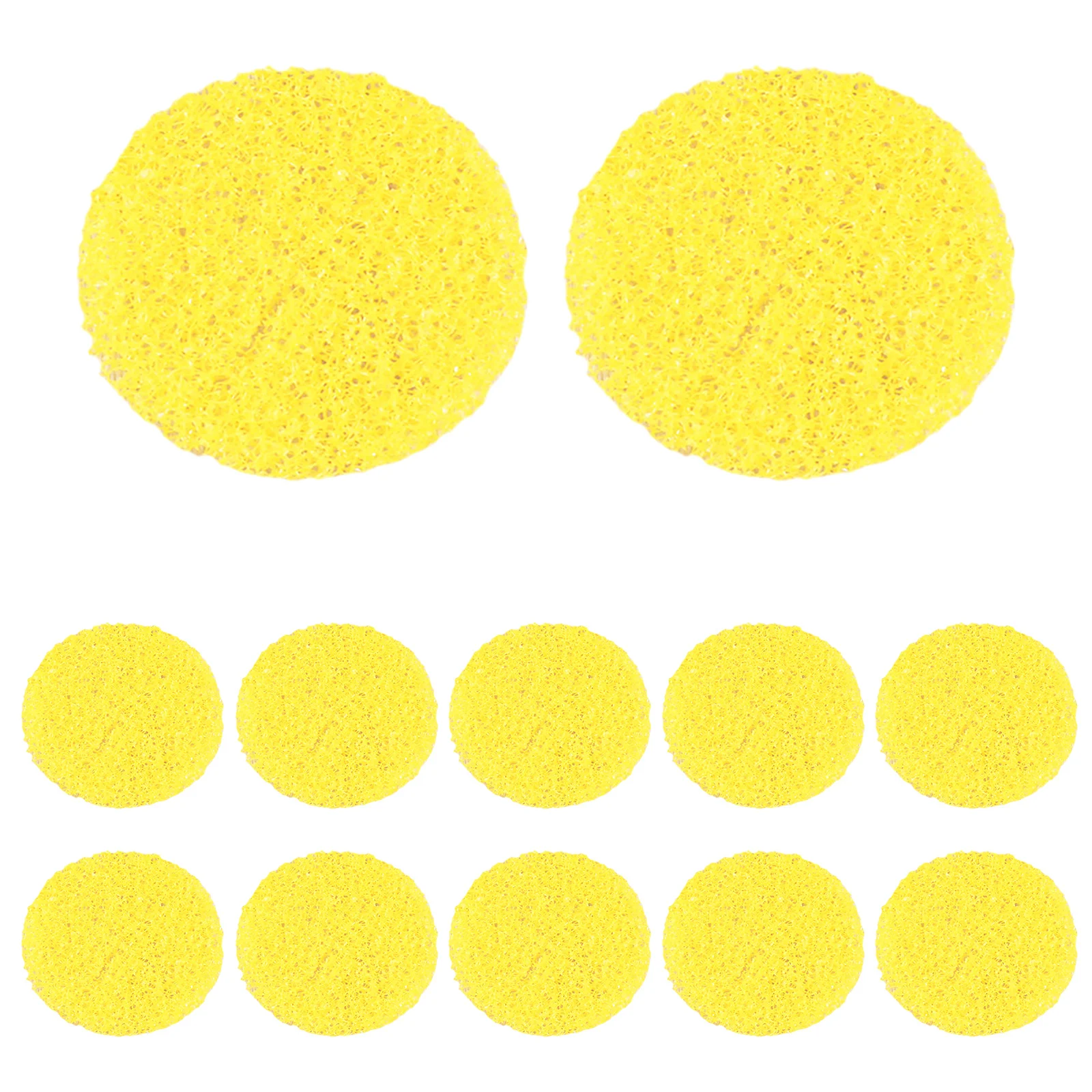 

12pcs Anti-Clogging Filter For Kitchen Sink Drain Polyether Sponge Hair Catcher Bathroom Toilet Floor Drain Yellow