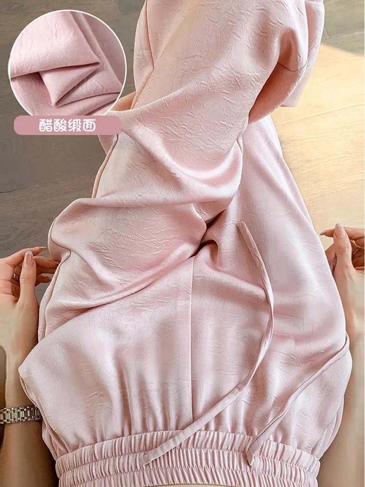 بنطال ذو قصة أرجل واسعة خمر المرأة الخريف الشرير واسعة تناسب مهرجان في الهواء الطلق الزخرفية مطوي المرقعة Femininas الزنانير سوفتشيل النطاقات