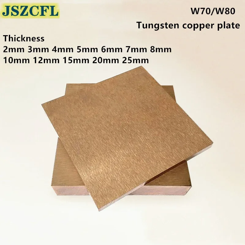 

W80 W70 Tungsten Copper Plate Diam 2mm-25mm High Hardness Electric Spark Copper Alloy Sheet Spot Welding Electrode CNC Material