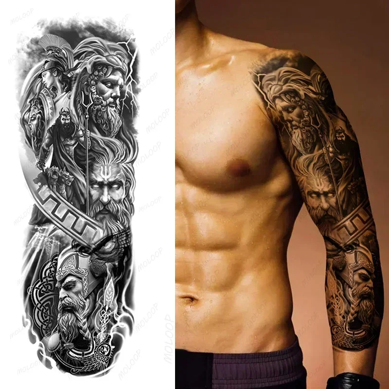 Waterdichte Tijdelijke Tattoo Sticker Jezus Maagd Zus Vrede Duif Vogel Bloem Volledige Arm Tatoo Flash Nep Tatto Voor Mannen Vrouwen