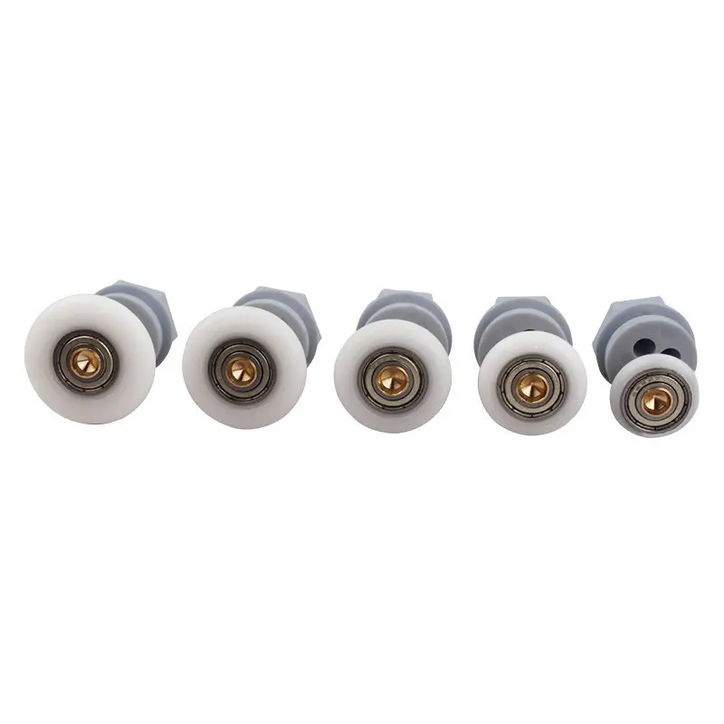 8pcs/lot Shower Rooms Cabins Pulley Shower Room Roller /Runners/Wheels/Pulley Roller Diameter19-27mm Glass Hole Distance 15-17mm