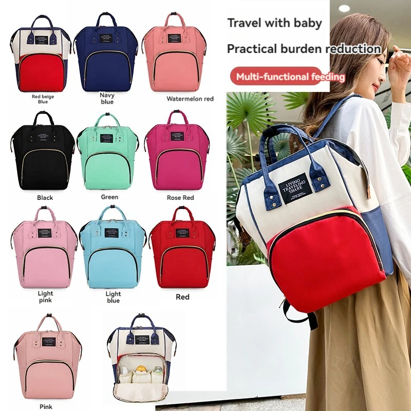 Fashion mommy bag mother and baby bag, large capacity multi-functional multi-pocket mother handbag