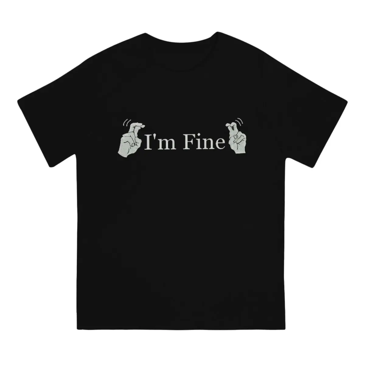 Friends TV Play I am Fine Tshirt Graphic Men Tops Vintage Homme Summer Polyester Clothes Harajuku T Shirt